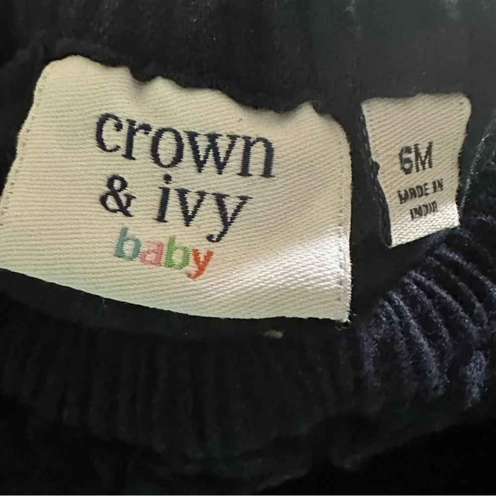 Navy Blue And Pink Crown & Ivy Dress with diaper cover, Size 6M - Picture 5 of 5